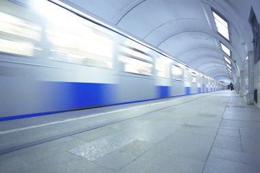 Vagon treni, metro hareketi, ulaşım konsepti insanlar olmadan soyut arka plan