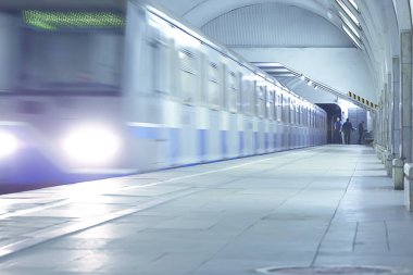Vagon treni, metro hareketi, ulaşım konsepti insanlar olmadan soyut arka plan