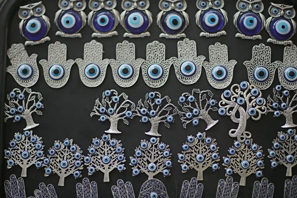 Eyes Evil Eye Souvenirs Background Souvenir Shop Turkey National Style — Stock Photo, Image