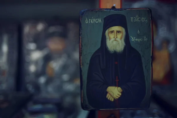 Kalambaka Grecia Septiembre 2019 Iconos Ortodoxos Una Tienda Iglesia Concepto —  Fotos de Stock