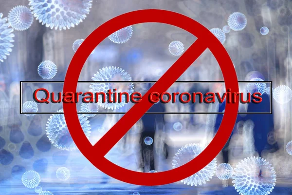 Karantina Koronavirüs Arka Planı Soyut Bulanık Temalı Koronavirüs Salgını — Stok fotoğraf