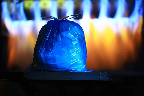 Biohazardous Garbage Waste Burning Coronavirus Waste Recycling Concept Crematorium — Stock Photo, Image