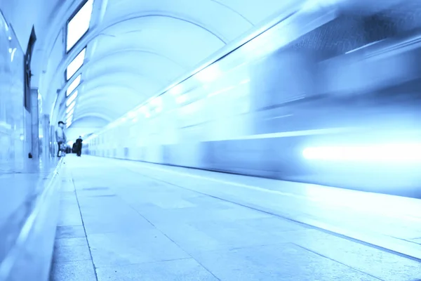 Wagon Train Mouvement Métro Concept Transport Fond Abstrait Sans Personnes — Photo