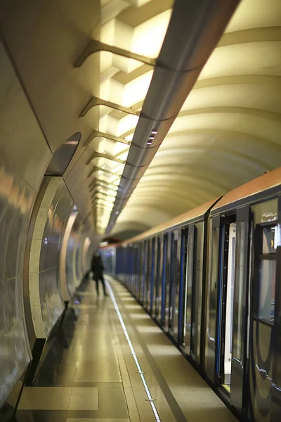 Vagn Tåg Tunnelbana Rörelse Transport Koncept Abstrakt Bakgrund Utan Människor — Stockfoto