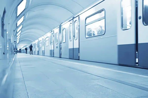 Wagon Train Mouvement Métro Concept Transport Fond Abstrait Sans Personnes — Photo