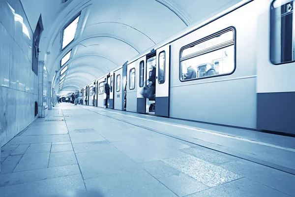 Wagon Train Mouvement Métro Concept Transport Fond Abstrait Sans Personnes — Photo