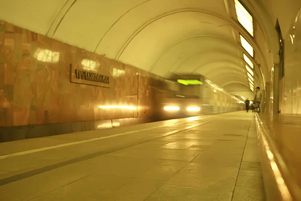 Vagón Tren Metro Movimiento Concepto Transporte Fondo Abstracto Sin Personas —  Fotos de Stock