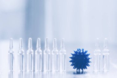 Bulanık soyut geçmiş konsepti Coronavirus Hastanesi Aşı İlacı Enjeksiyonu