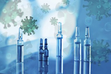 Bulanık soyut geçmiş konsepti Coronavirus Hastanesi Aşı İlacı Enjeksiyonu