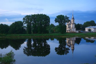 Rusya 'da kilise manzarası, Rusya' da doğa manzarası, din