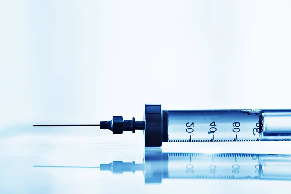 Medicamento Vintage Seringa Vacina Conceito Injeção Medicamento — Fotografia de Stock