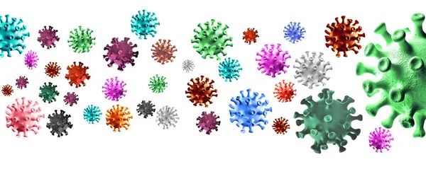 Coronavirus Model Geïsoleerd Witte Achtergrond Micro Virus Foto — Stockfoto