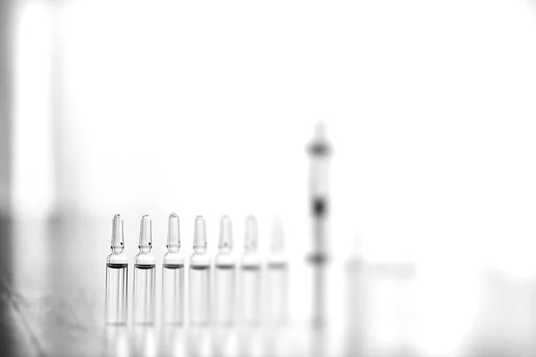 Ампули Концепція Вакцинації Медицини Абстрактний Фон Захист Від Вірусів Вакцинації — стокове фото