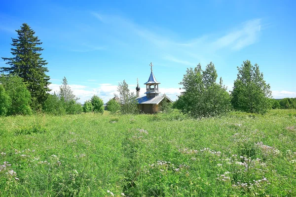 Rusko Kostel Krajina Příroda Krajina Rusku Náboženství — Stock fotografie