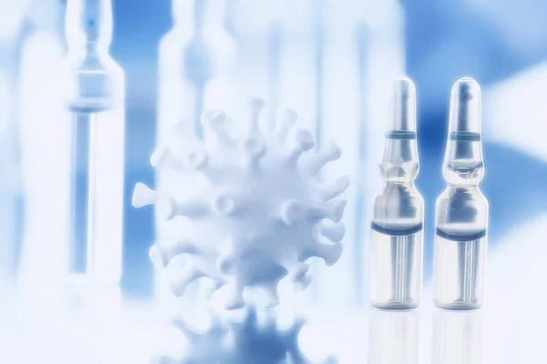 Dimsyn Abstrakt Bakgrund Koncept Coronavirus Sjukhus Vaccin Läkemedel Injektion — Stockfoto