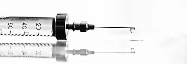 Şırınga Soyut Tıp Geçmişi Aşı Enjeksiyon Virüsü Koruması — Stok fotoğraf