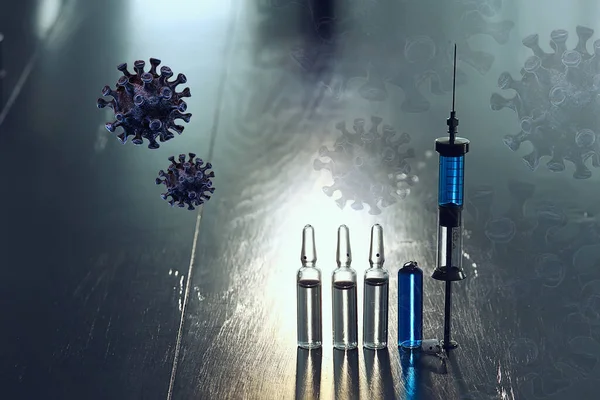 Σύριγγα Και Φύσιγγα Εµβόλιο Του Κορωναϊού Αντισυλληπτικό Εµβολιασµό — Φωτογραφία Αρχείου
