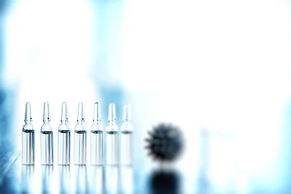 Ampollas Medicina Concepto Vacuna Antecedentes Abstractos Protección Contra Virus Vacunación —  Fotos de Stock