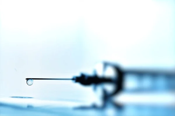 Spruta Abstrakt Medicin Bakgrund Vaccin Injektion Virusskydd — Stockfoto