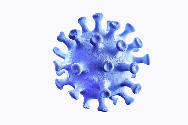 Coronavirus Modell Isolerad Vit Bakgrund Mikrovirus Foto — Stockfoto