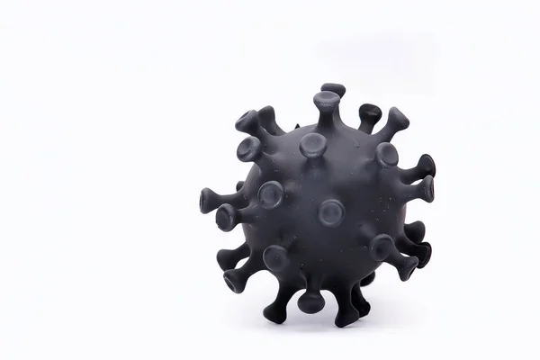 Coronavirus Modell Isoliert Auf Weißem Hintergrund Mikrovirus Foto — Stockfoto