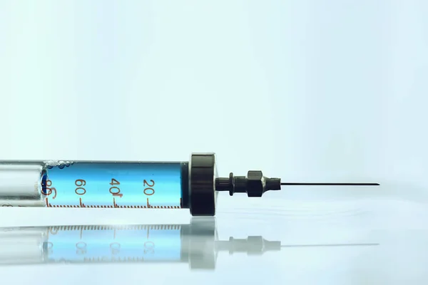 Seringue Vintage Médicament Concept Vaccine Injection Médicament — Photo