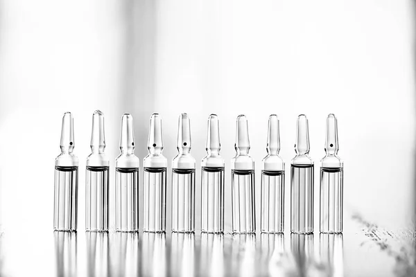 Ampollas Medicina Concepto Vacuna Antecedentes Abstractos Protección Contra Virus Vacunación —  Fotos de Stock