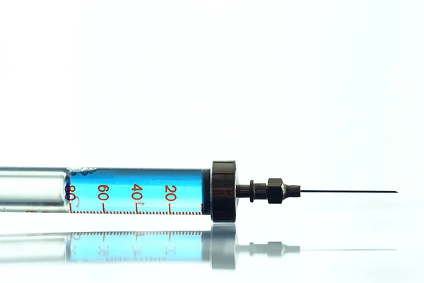Vintage Syringe Medicine Concept Vaccine Injection Drug Stock Photo