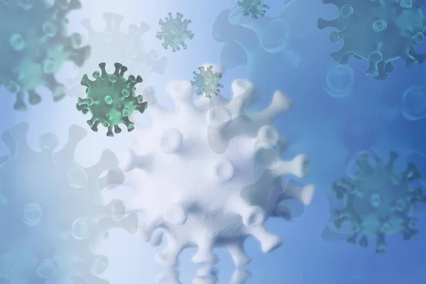 Coronavirus Modeli Soyut Arkaplan Virüs Kontrolü Koronavirüs Salgını — Stok fotoğraf