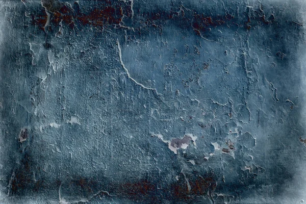 Grunge Parede Azul Antiga Superfície Concreto Vintage Fundo Abstrato — Fotografia de Stock