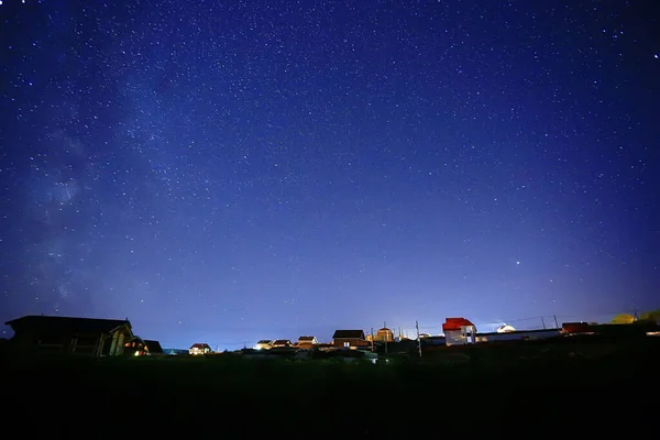 Nacht Himmel Landschaft Abstrakte Ansicht Sommer Nacht Konzept Natur Raum — Stockfoto