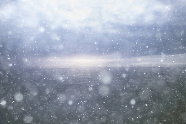 Astratto Sfondo Sfocato Cascate Neve Sul Mare Mare Freddo Settentrionale — Foto Stock