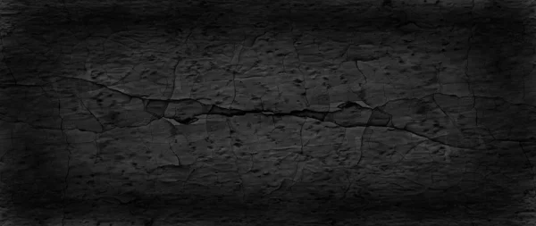 Panorama Black Concrete Background Wall Abstract Grunge Loft Texture — Stock Photo, Image