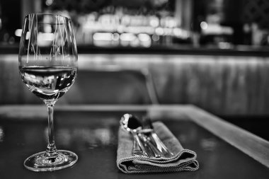 Soyut arka plan, restoran konsepti bulanık arka plan yemek çatalı, bıçak, çatal bıçak, masa takımı