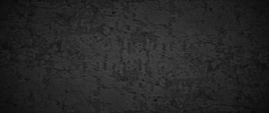 panorama siyah beton arkaplan duvarı, soyut grunge tavan arası dokusu