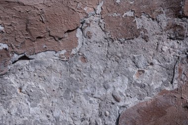 Kahverengi sıva duvar, boş grunge vintage yüzey tasarımı