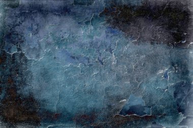 grunge blue wall, eski vintage beton yüzey soyut arkaplan