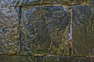 Taş kaplama zemin, soyut boş taş duvar