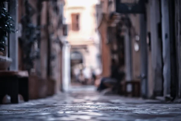 Abstract Pedestrian Street Background Europe Tourism Concept Blurred Background — Stock Photo, Image