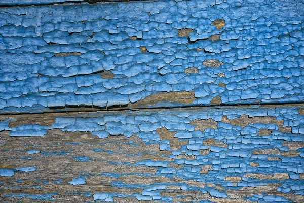 ブルーペイント抽象的なヴィンテージの背景 木製の古い剥離面 — ストック写真