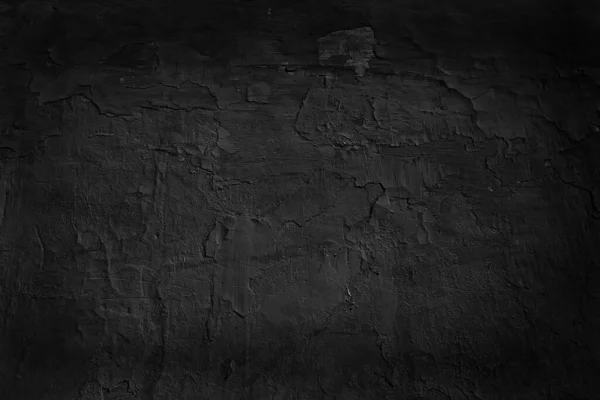 Abstract Black Background Blank Concrete Wall Grunge Stucco Cracked Texture — Stock Photo, Image