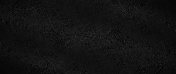 Panorama Black Concrete Background Wall Abstract Grunge Loft Texture — Stock Photo, Image