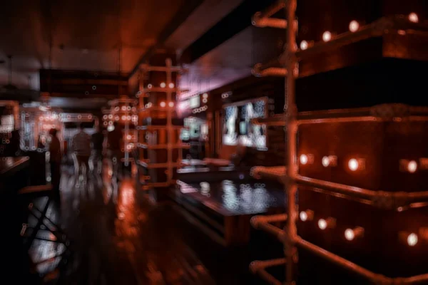 Verschwommener Hintergrund Bokeh Bar Nachtleben Abstrakte Urbane Hintergrund Lifestyle Stil — Stockfoto