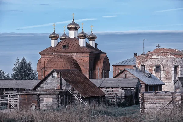 Mosteiro Murom Lago Onega Rússia Construindo Igreja Paisagem Verão — Fotografia de Stock