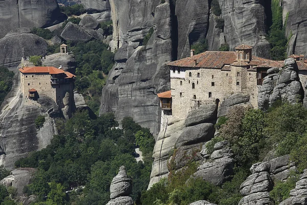 Meteora Griechisches Kloster Landschaft Orthodoxes Kloster Den Bergen Christentum Glaubensansichten — Stockfoto