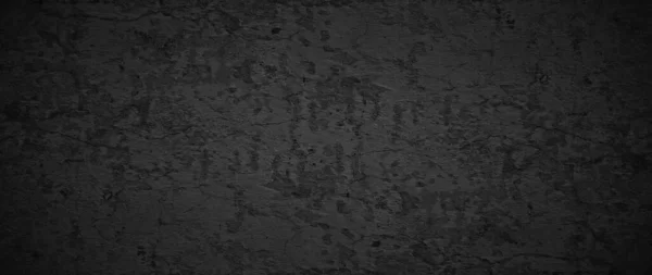 Pared Fondo Hormigón Negro Panorama Textura Abstracta Loft Grunge —  Fotos de Stock