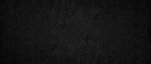 Panorama Black Concrete Background Wall Abstract Grunge Loft Texture — Stock Photo, Image