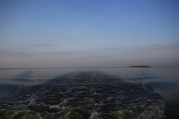 Abstract Sunset Lake Landscape Water Sky Blurred View Freedom Nature — Stock Photo, Image