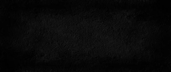 パノラマブラックコンクリートの背景壁抽象的なグランジロフトテクスチャ — ストック写真