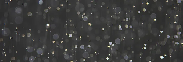 Abstract Background Overlay White Bokeh Falling Snow Fog View Black — Stock Photo, Image